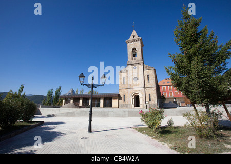 Chiesa romanica in Riaño, provincia di Castilla y Leon de Leon Spagna 111539 Spagna Foto Stock