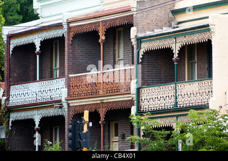 Periodo alloggiamento, Nicholson Street, Fitzroy Foto Stock