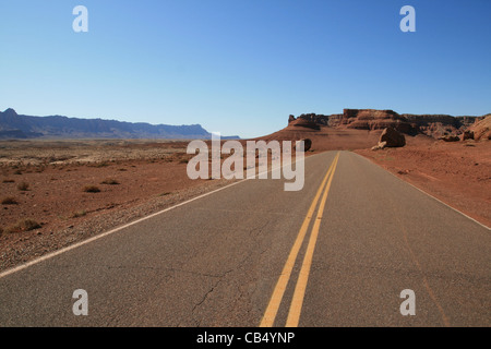 L'immagine orizzontale di deserto di carreggiata in Northern Arizona Foto Stock