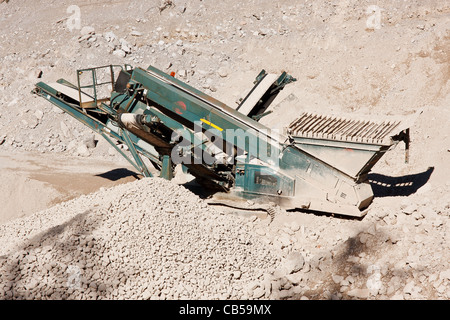 Realizzazione di pietrisco in pietra di cava, Austria Foto Stock
