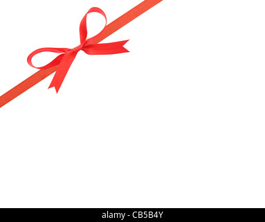 Bella nastro rosso e la prua Foto Stock