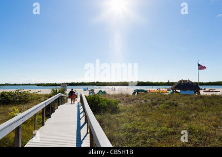 Tigertail Beach, Marco Island, costa del Golfo della Florida, Stati Uniti d'America Foto Stock