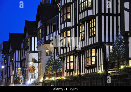 Liberty Department Store a Natale, Great Marlborough Street, Soho, City of Westminster, Londra, Inghilterra, Regno Unito Foto Stock