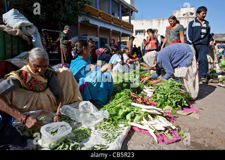 Mercato di verdure. Diu. Territori dell'unione di Daman e diu. India Foto Stock