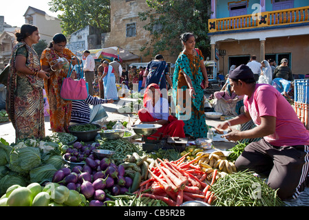 Mercato di verdure. Diu. Territori dell'unione di Daman e diu. India Foto Stock