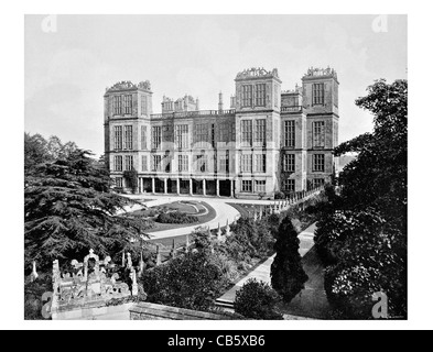 Hardwick Hall Derbyshire Elizabethan Country houses Inghilterra Robert Smythson stile rinascimentale Foto Stock