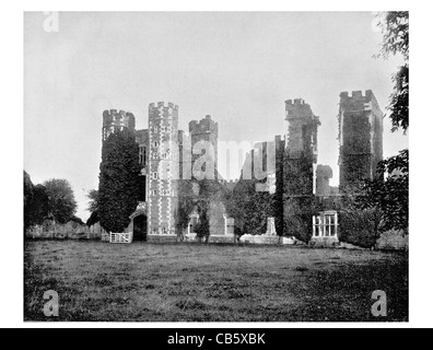 Casa Cowdray rovine rovina Inghilterra palazzo Tudor Midhurst West Sussex Foto Stock