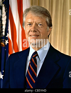 Ritratto di Jimmy Carter, il trentanovesimo Presidente degli Stati Uniti Foto Stock