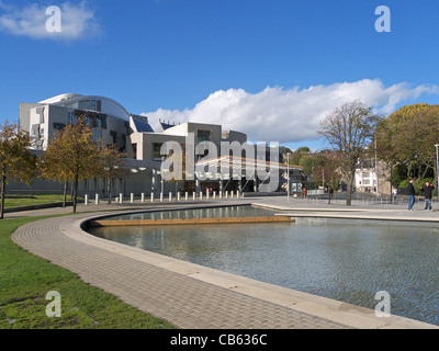 Edificio del Parlamento scozzese a Holyrood, Edimburgo, Scozia Foto Stock