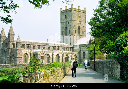 San Saint Davids nella cattedrale di Dyfed, southwest Wales, Regno Unito Foto Stock