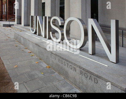 Unison union building a 130 Euston Road, Londra Foto Stock