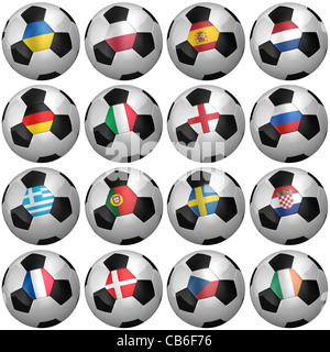 Le squadre degli Europei di Calcio del 2012 Foto Stock