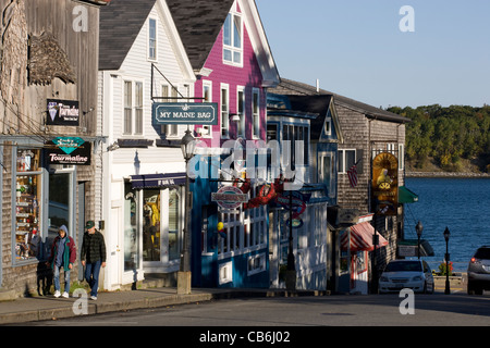 MAINE: Mount Desert Island / Acadia Nat Park - Bar Harbor waterfront Foto Stock