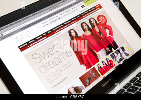 Marks & Spencer sito screen shot della pagina web Foto Stock