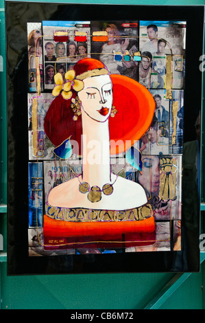 Belle opere d'arte all'interno di Galleria ,artista trimestre, la Città Vecchia, Tzfat ,Safed,Galilea, Israele,Asia, Medio Oriente Foto Stock