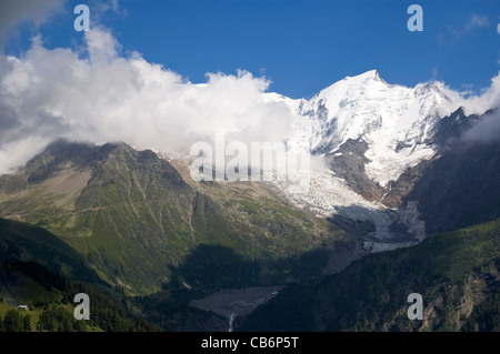 Elk196-1476 Francia, Alpi Mt Blanc da ovest Foto Stock
