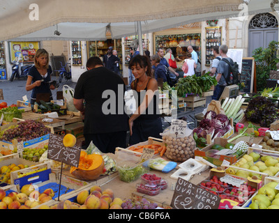 Roma, Campo de' Fiori market Foto Stock