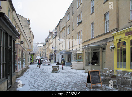 Margarets edifici nella neve Bath Somerset England Regno Unito Foto Stock