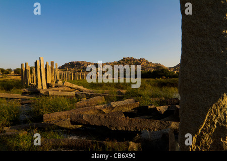 Rovine di hampi scultura architettura religione Foto Stock