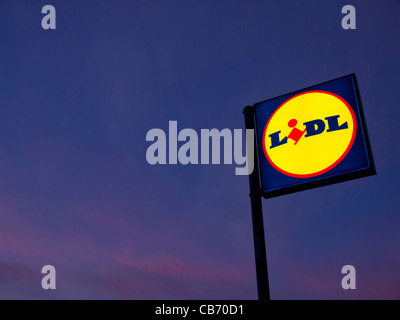 Supermercato Lidl segno Foto Stock