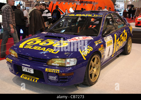 Subaru Impreza WRC - Auto vincitore del Rally di Monte Carlo 1997, mostrato al Motor Show di Essen di Essen, in Germania, il 29 novembre Foto Stock
