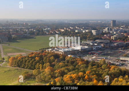 Vista verso est dalla torre di Kaknäs, Gärdet, Stoccolma (Svezia) Foto Stock