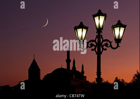 Turbe ( Tomba ) di Mevlana Celaleddin Rumi e Haci Bektas Moschea Konya Turchia Foto Stock