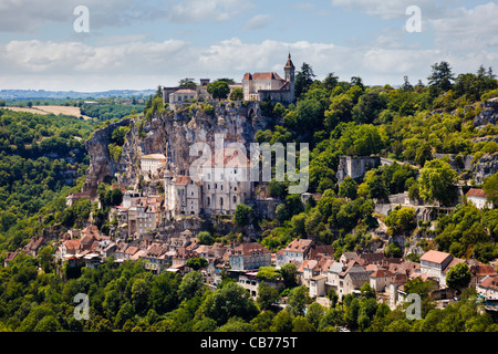 Rocamadour nel sacco regione della Francia, Europa Foto Stock