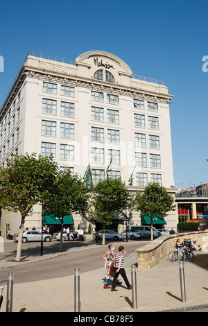 Malmaison hotel sulla banchina, Newcastle upon Tyne, England, Regno Unito Foto Stock