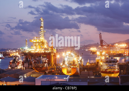 Il cantiere di riparazione in Puerto de la Luz in Laz Palmas, Gran Canaria Isole Canarie Spagna Foto Stock