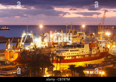 Il cantiere di riparazione in Puerto de la Luz in Laz Palmas, Gran Canaria Isole Canarie Spagna Foto Stock