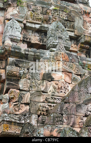 Cambogiano Phanomrung antico tempio in Thailandia, frontiera cambogiana. Foto Stock