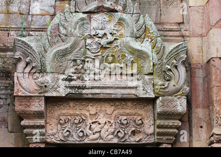 Cambogiano Phanomrung antico tempio in Thailandia, frontiera cambogiana. Foto Stock