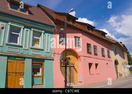 Vecchia casa in Sighisoara, sito Patrimonio Mondiale dell'UNESCO, Romania Foto Stock