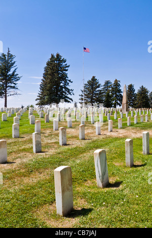 Settimo Cavalleria sacrario militare presso il Little Bighorn Battlefield National Monument in Montana. Foto Stock