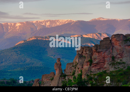 Le formazioni rocciose, Belogradchik, Vidin Provincia, Bulgaria Foto Stock