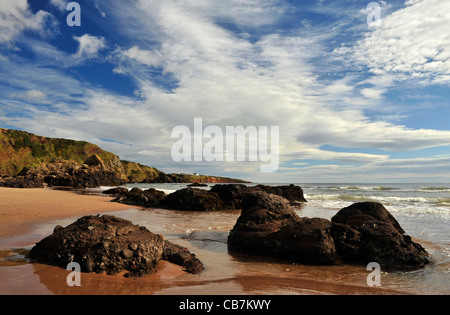 San Ciro spiaggia vicino a Montrose Scozia, Regno Unito Foto Stock
