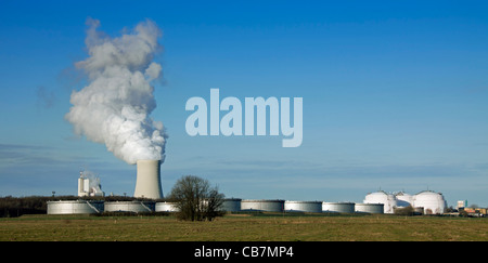 Rostock Power Station, un carbone bituminoso-sparato la produzione combinata di calore ed energia elettrica in Germania Foto Stock