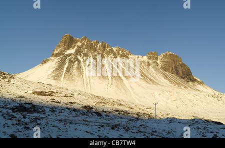 Stac Pollaidh (612 metri), da sud. Foto Stock