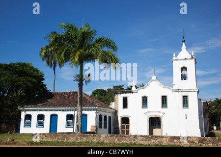 Capela de Nossa Senhora das Dores, chiesa di Paraty, Costa Verde, Stato di Rio de Janeiro, Brasile, Sud America Foto Stock
