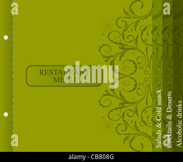 Il menu del ristorante di design. Vettore Foto Stock