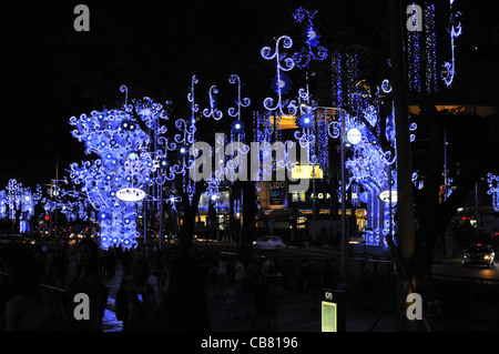 Singapore Orchard Road le luci di Natale. Foto Stock