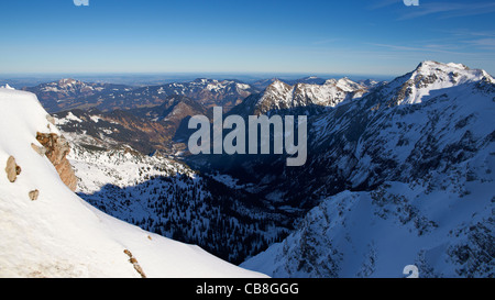 Vista nord dal picco di Nebelhorn Foto Stock