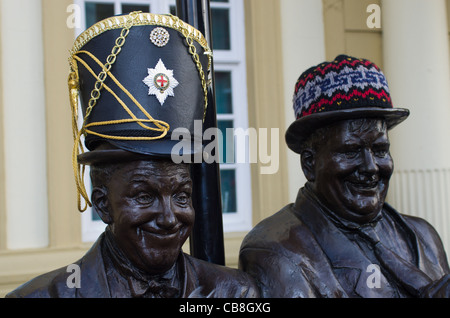 Laurel e Hardy statua Foto Stock