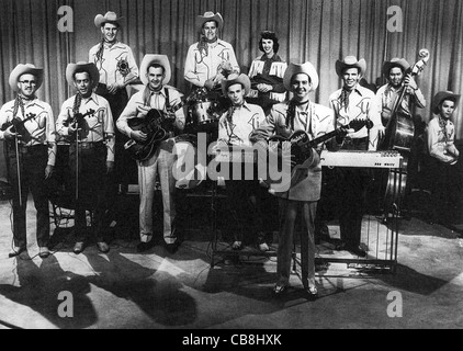 HANK THOMPSON (1925-2007) noi paese musicista con il suo Brazos Valley Boys circa 1955 Foto Stock