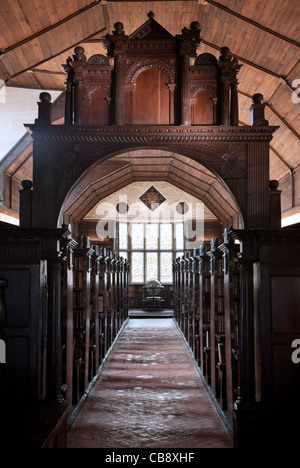 Biblioteca di Merton College di Oxford, Regno Unito Foto Stock