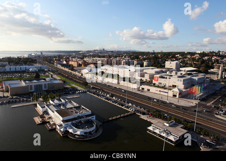 Una vista in elevazione del distretto di Belem a Lisbona, Portogallo. Foto Stock