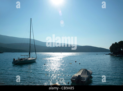 Yacht in Osor bay, Croazia Foto Stock