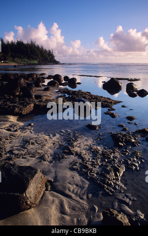 Hawaii, Kauai, Hanalei Bay Sunrise Foto Stock