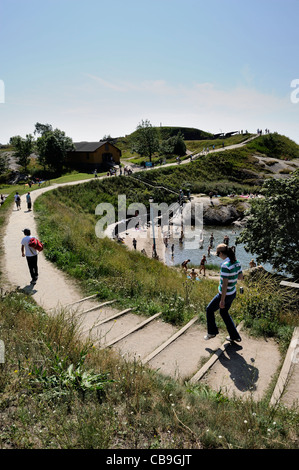 Suomenlinna fortezza sul mare è uno dei più popolari destinazioni turistiche in Finlandia. La costruzione della fortezza sul mare è iniziata nel ... Foto Stock